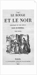 Title Page From "Le Rouge Et Le Noir" by Anonymous