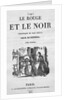 Title Page From "Le Rouge Et Le Noir" by Anonymous