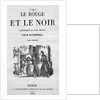 Title Page From "Le Rouge Et Le Noir" by Anonymous