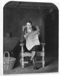 A Man Seated and Reading the Newspaper by Anonymous