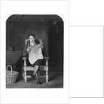 A Man Seated and Reading the Newspaper by Anonymous