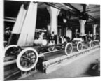 View of Assembly Line in Early Automobile Factory by Anonymous