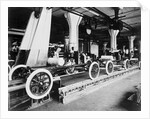 View of Assembly Line in Early Automobile Factory by Anonymous
