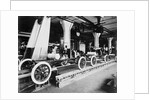 View of Assembly Line in Early Automobile Factory by Anonymous