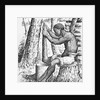 Man Grinding Grain by Anonymous
