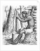 Man Grinding Grain by Anonymous