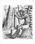 Man Grinding Grain by Anonymous