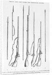 Illustration of 18th-Century Rifles and Other Weapons by Anonymous