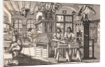 Men Working in Printing Press Production by Anonymous