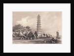 Chinese Men Playing Badminton by Anonymous