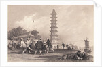 Chinese Men Playing Badminton by Anonymous