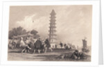 Chinese Men Playing Badminton by Anonymous