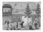 Community Members Engaged in Flying Kite by Anonymous