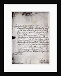 Letter in Script by Anonymous