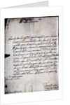 Letter in Script by Anonymous
