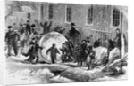 Children Making a Giant Snowball by Anonymous