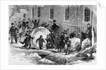 Children Making a Giant Snowball by Anonymous