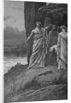 Engraving of Druids Offering Human Sacrifice by A. de Neuville