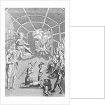 Engraving of Pochontas begging for life of Captain John Smith by Anonymous