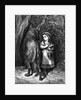 Engraving of Little Red Riding Hood with the Wolf by Anonymous