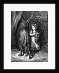 Engraving of Little Red Riding Hood with the Wolf by Anonymous