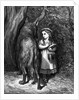 Engraving of Little Red Riding Hood with the Wolf by Anonymous