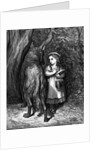 Engraving of Little Red Riding Hood with the Wolf by Anonymous
