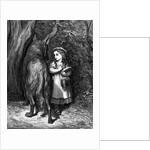Engraving of Little Red Riding Hood with the Wolf by Anonymous