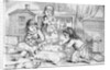 Girls Playing with Dolls by Anonymous