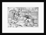 Girls Playing with Dolls by Anonymous