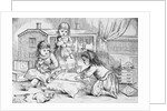 Girls Playing with Dolls by Anonymous