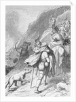Illustration of Goths Retreating into Asturian Mountains by Anonymous