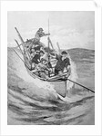 Drawing of Whalers in Boat by Anonymous