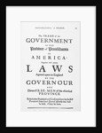 Title Page of Colonial Constitution of Pennsylvania by Anonymous