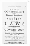 Title Page of Colonial Constitution of Pennsylvania by Anonymous