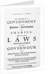 Title Page of Colonial Constitution of Pennsylvania by Anonymous