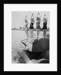 Women Holding up Their Arms in Diving Form by Anonymous