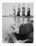 Women Holding up Their Arms in Diving Form by Anonymous