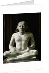 Boulak Museum Ancient Egyptian Statue of Seated Scribe by Anonymous