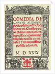 The Title Page to Dante Aligieri's The Divine Comedy by Anonymous
