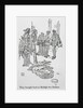 Drawing of Sir Walter Raleigh and Aids with Natives by Anonymous