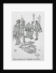 Drawing of Sir Walter Raleigh and Aids with Natives by Anonymous