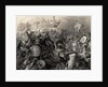 Engraving of Capturing of Mexico by Cortez