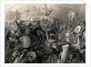 Engraving of Capturing of Mexico by Cortez