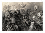 Engraving of Capturing of Mexico by Cortez