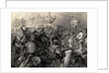 Engraving of Capturing of Mexico by Cortez