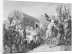 Illustration of Napoleon on Horse Acknowledging His Troops by Anonymous