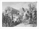 Illustration of Napoleon on Horse Acknowledging His Troops by Anonymous
