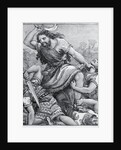 Samson with Weapon in Hand Against Philistines by Anonymous