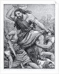 Samson with Weapon in Hand Against Philistines by Anonymous